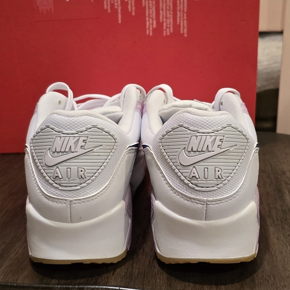 WOMEN'S NIKE AIR MAX 90 WHITE-LAPIS-DOLL PURE-PLATINUM SZ 10 [DX3316-100] - Picture 5 of 9